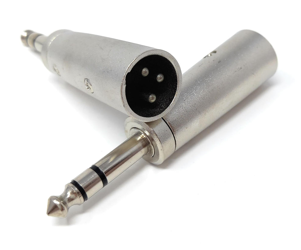 DRUT 6.35mm to XLR, 1/4 TRS to XLR Adapter Male to Male Cable Adaptor