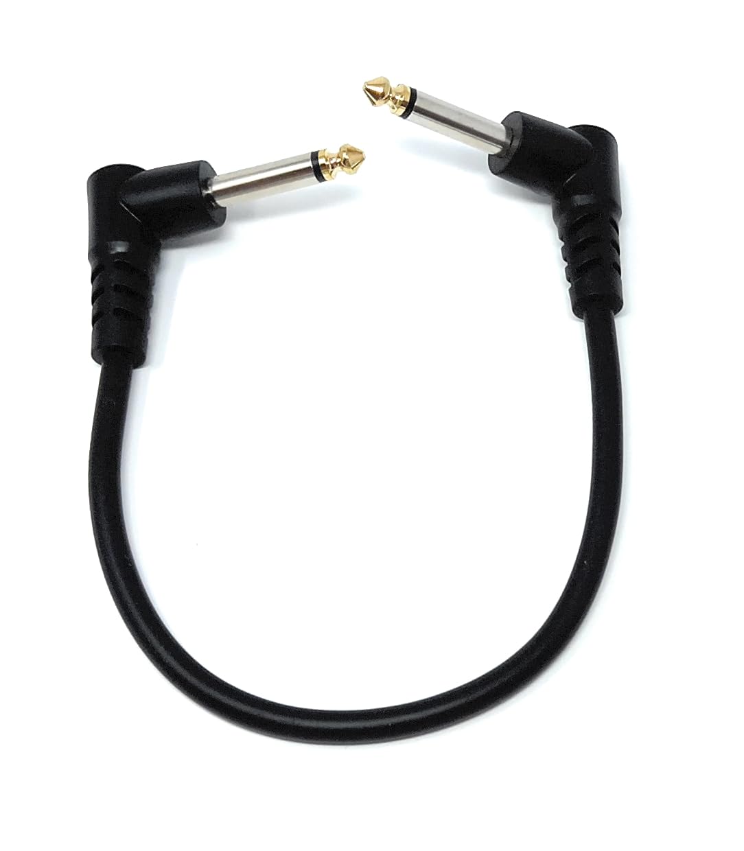 6.35mm Right Angle TS Instrument Cable - 90 Degree 1/4 Inch Mono Guitar Patch Cable for Amps, Mixers, and Pedals