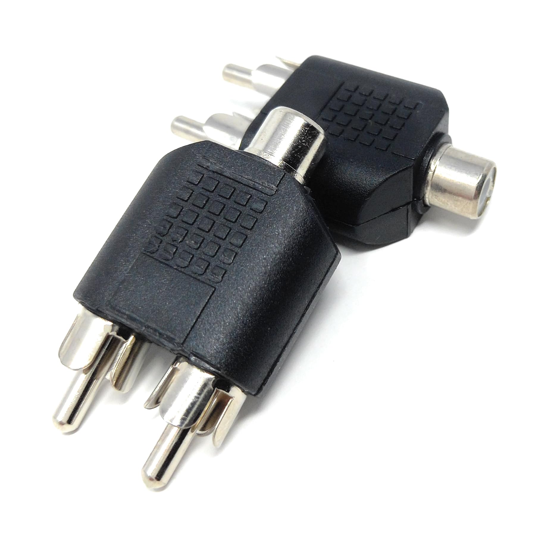 DRUT Twin RCA Plugs to RCA Phono Socket Phono RCA Splitter, Joiner Audio Cable Adapter