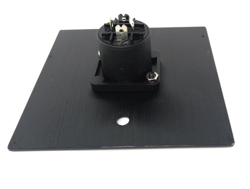 Brushed Aluminium Single Speakon Speaker Socket D-Series Outlet Wall Faceplate – Durable Metal Plate with Screws Included