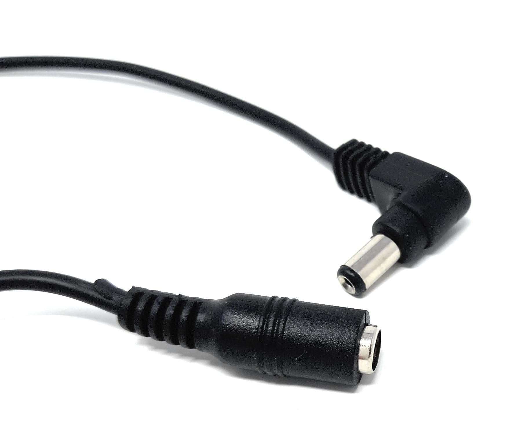 DRUT 5.5mm x 2.1mm Right Angled DC Power Male to Female Lead for Security Camera, LED Strip, CCTV IP Surveillance, Solar Panel, Music Instruments Extension Cable