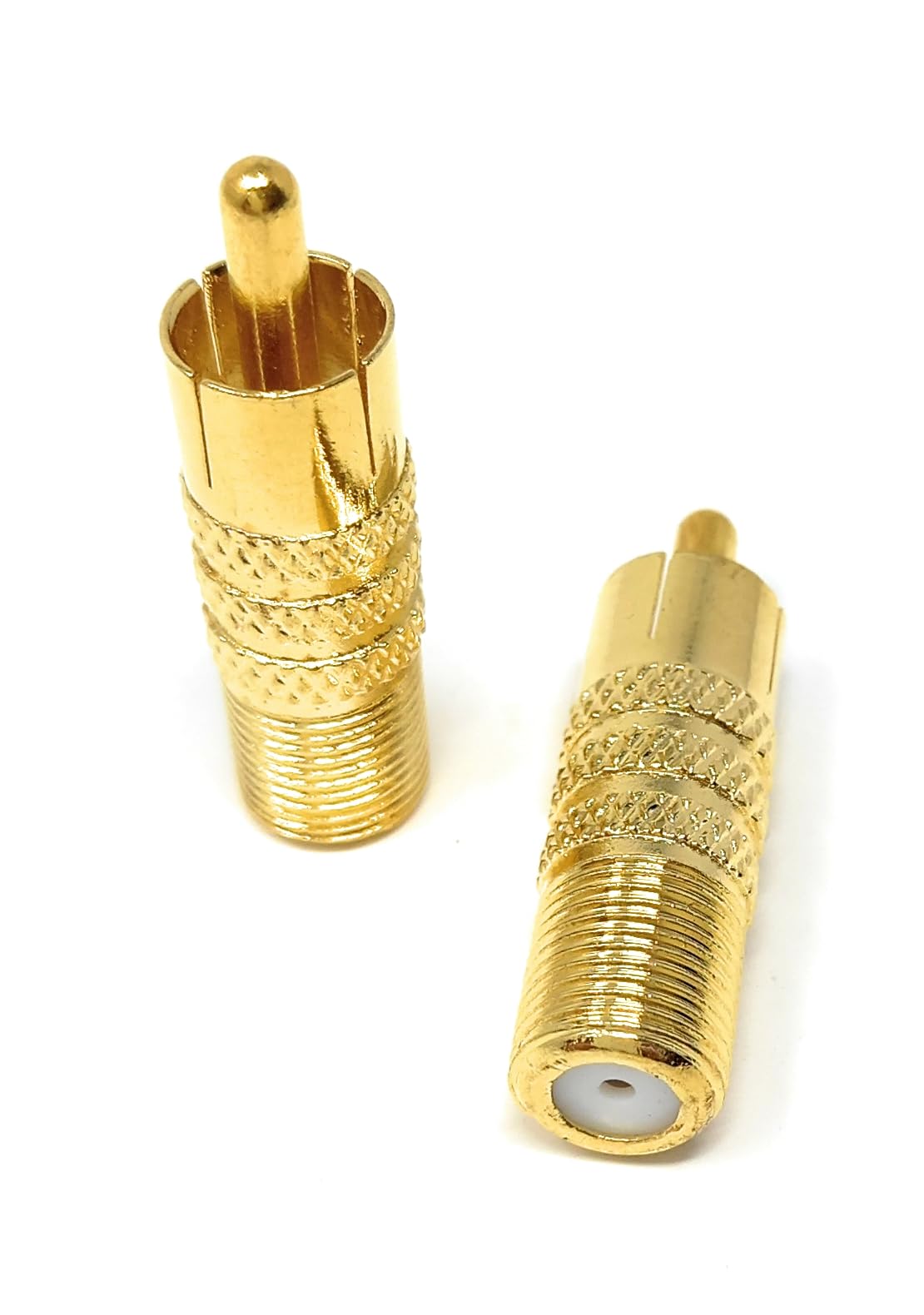 DRUT F Type Socket Screw to RCA Phono Male Plug TV Satellite Cable Adapter