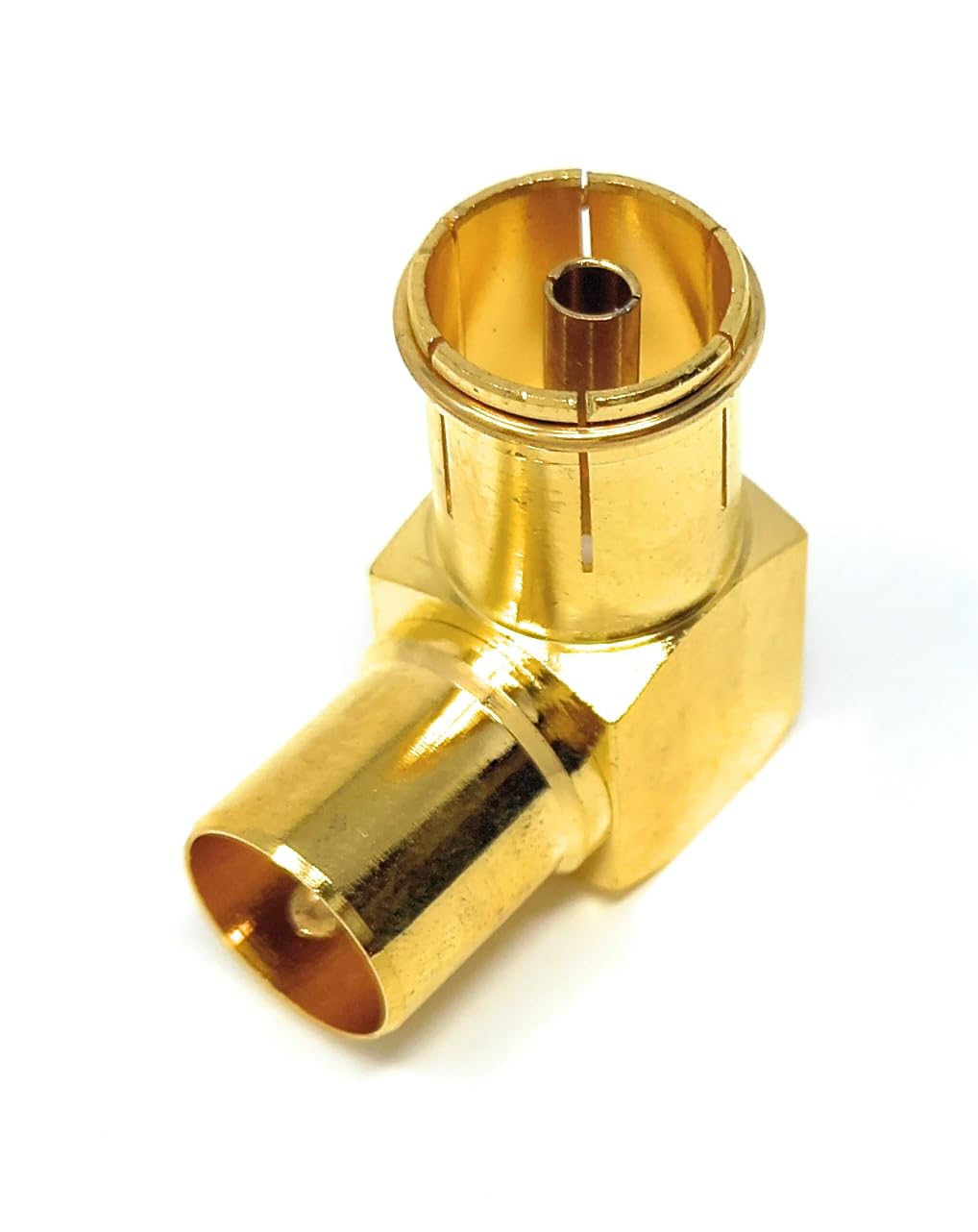 DRUT TV Male to Female Aerial Antenna Right Angle Coaxial Connector Adapter