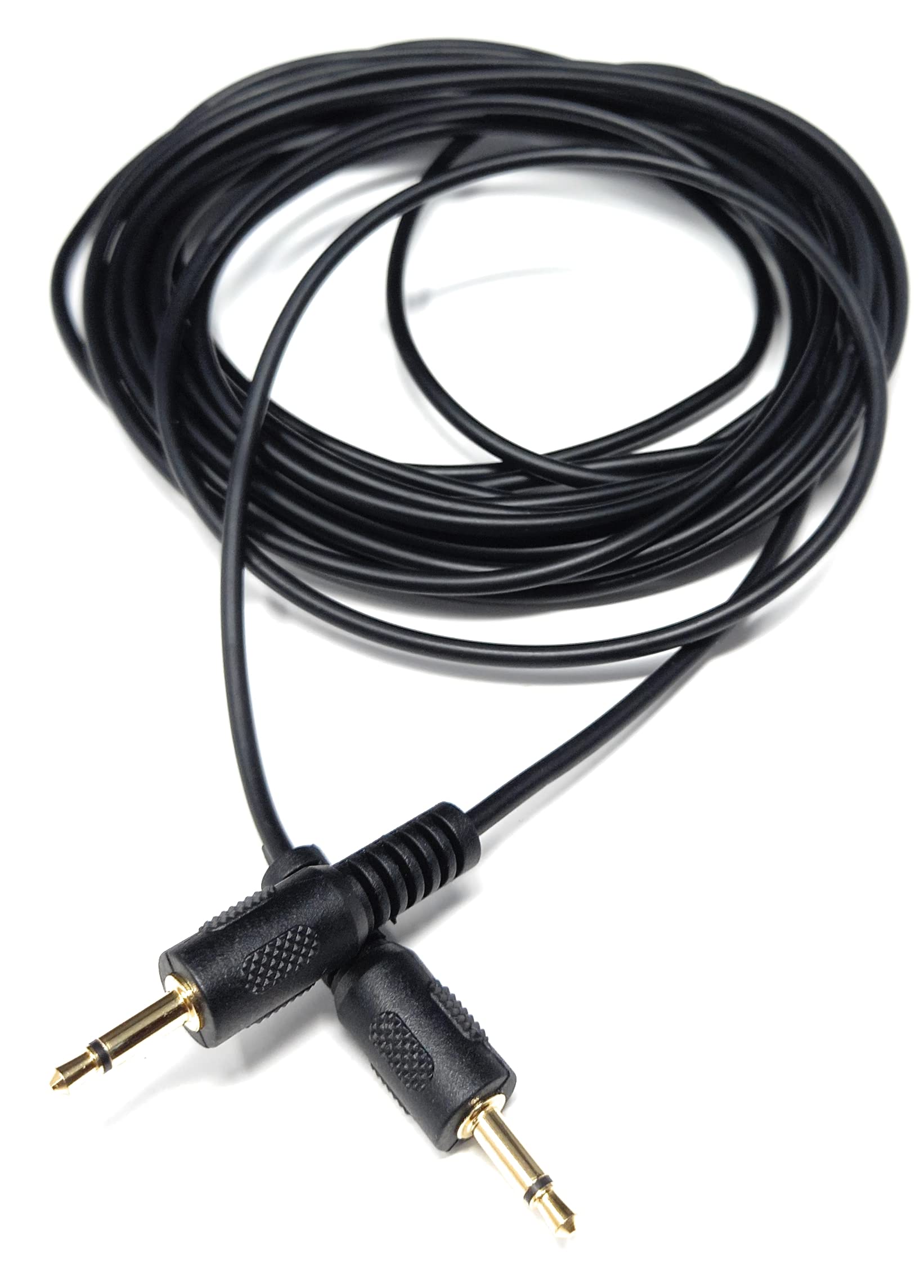 Mono 3.5mm to 3.5mm Mono Jack Plug Male to Male Cable Lead, Gold Connectors