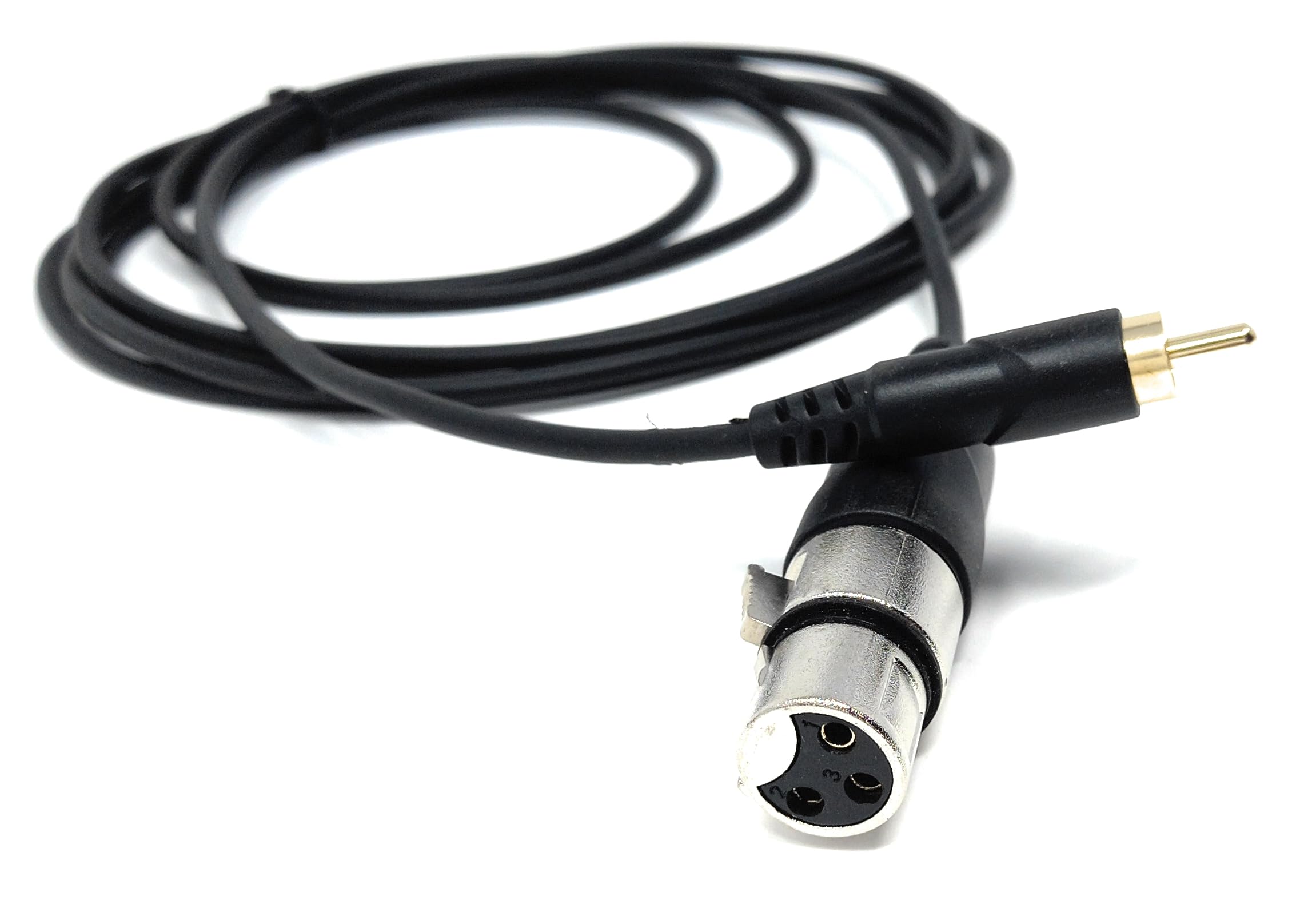DRUT 3-Pin XLR Female to RCA Phono Audio Cable – Gold-Plated Connector, Soft, flexible PVC Coat, for Microphone, CD Player, Speaker, Mixer & Amplifier