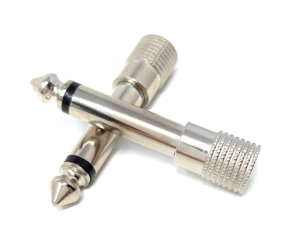 DRUT 6.35mm Mono Jack Plug to 3.5mm Stereo Socket Adapter Cable Converter Audio Adapter