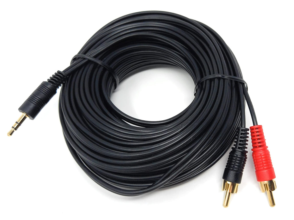 DRUT 3.5mm to Twin RCA Stereo Aux Phono Audio Cable Mini Jack Lead Cord Y Splitter Headphone Cord RCA Y Splitter Adapter