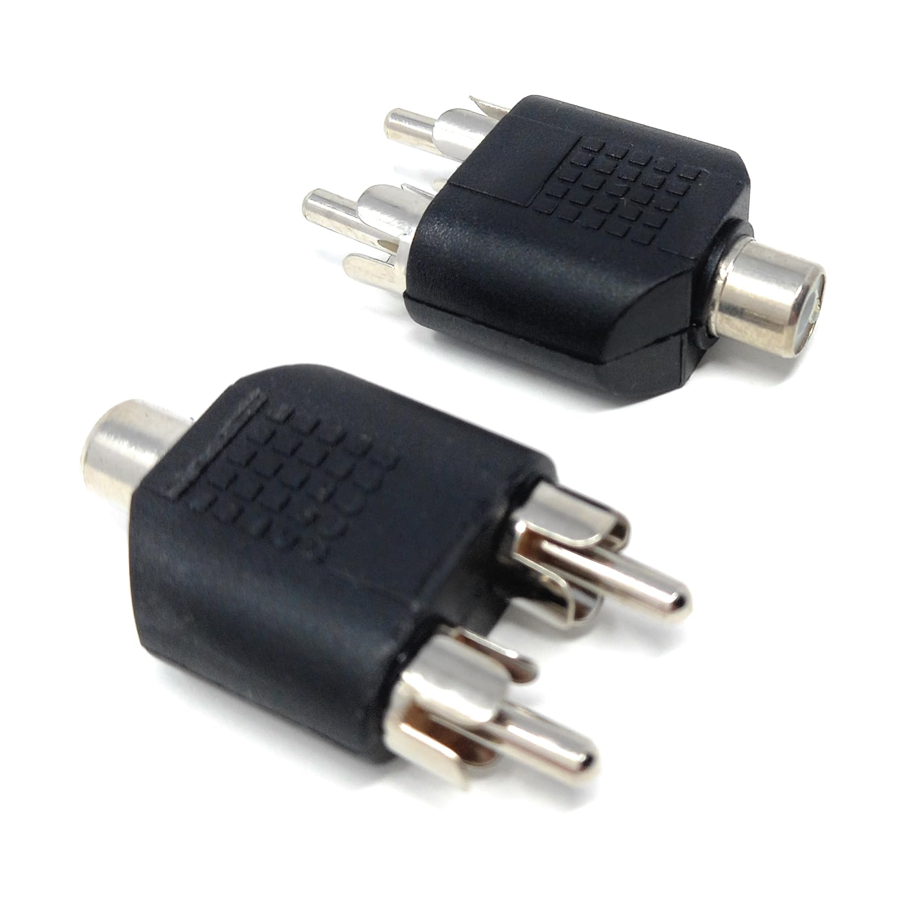 DRUT Twin RCA Plugs to RCA Phono Socket Phono RCA Splitter, Joiner Audio Cable Adapter