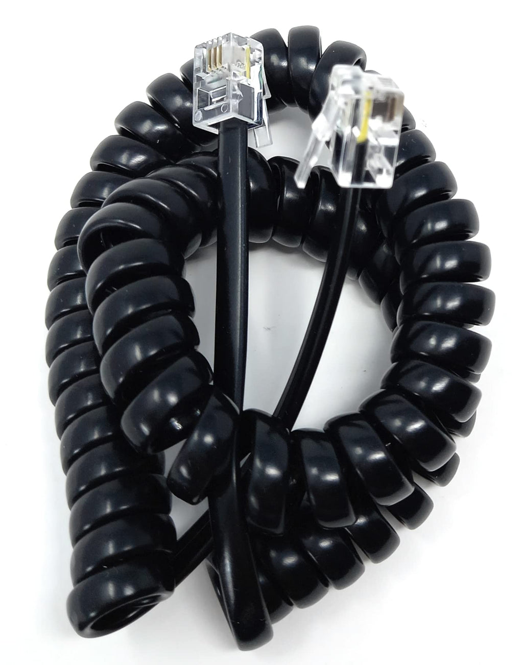 DRUT Coiled RJ10 RJ9 RJ22 4P4C 4 PIN Telephone Handset Curly Lead Cable
