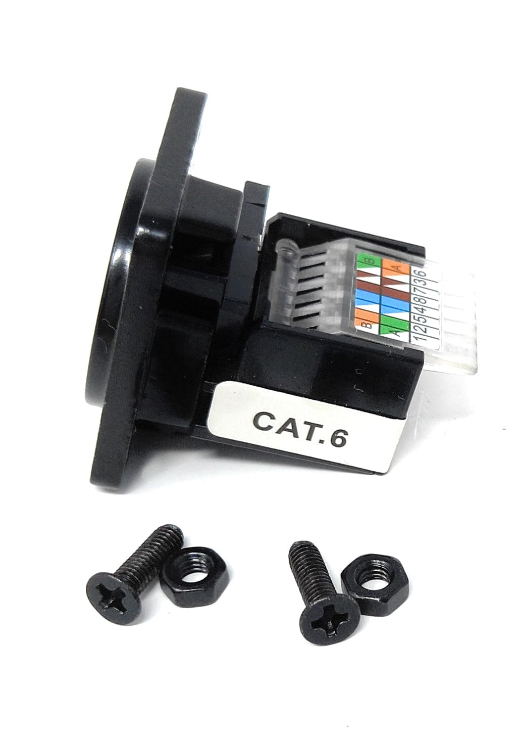 DRUT 1pcs. Cat6 Socket to IDC Connections D-Series Chassis Mount Wall Faceplate Insert Screws Included