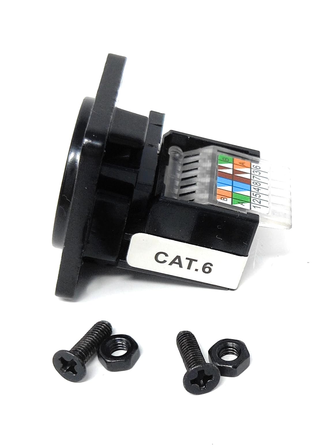 DRUT 1pcs. Cat6 Socket to IDC Connections D-Series Chassis Mount Wall Faceplate Insert Screws Included