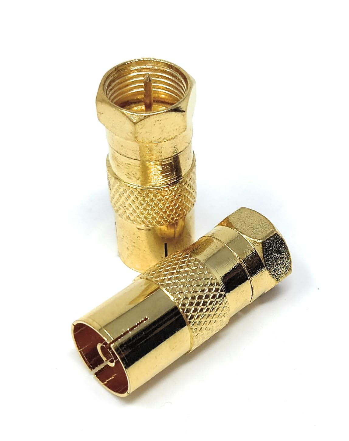 DRUT RF Female Coax Socket to F Type Screw Male Plug Adapter Converter for TV, Satellite Cable