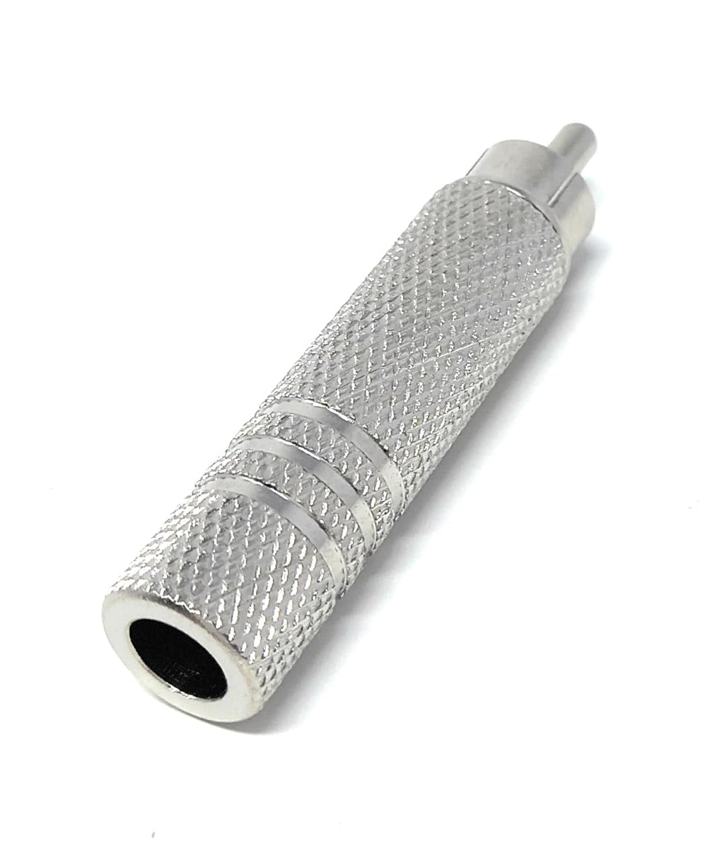 DRUT 6.35mm Mono Jack Socket to RCA Male Phono Plug Cable Adapter Converter Metal