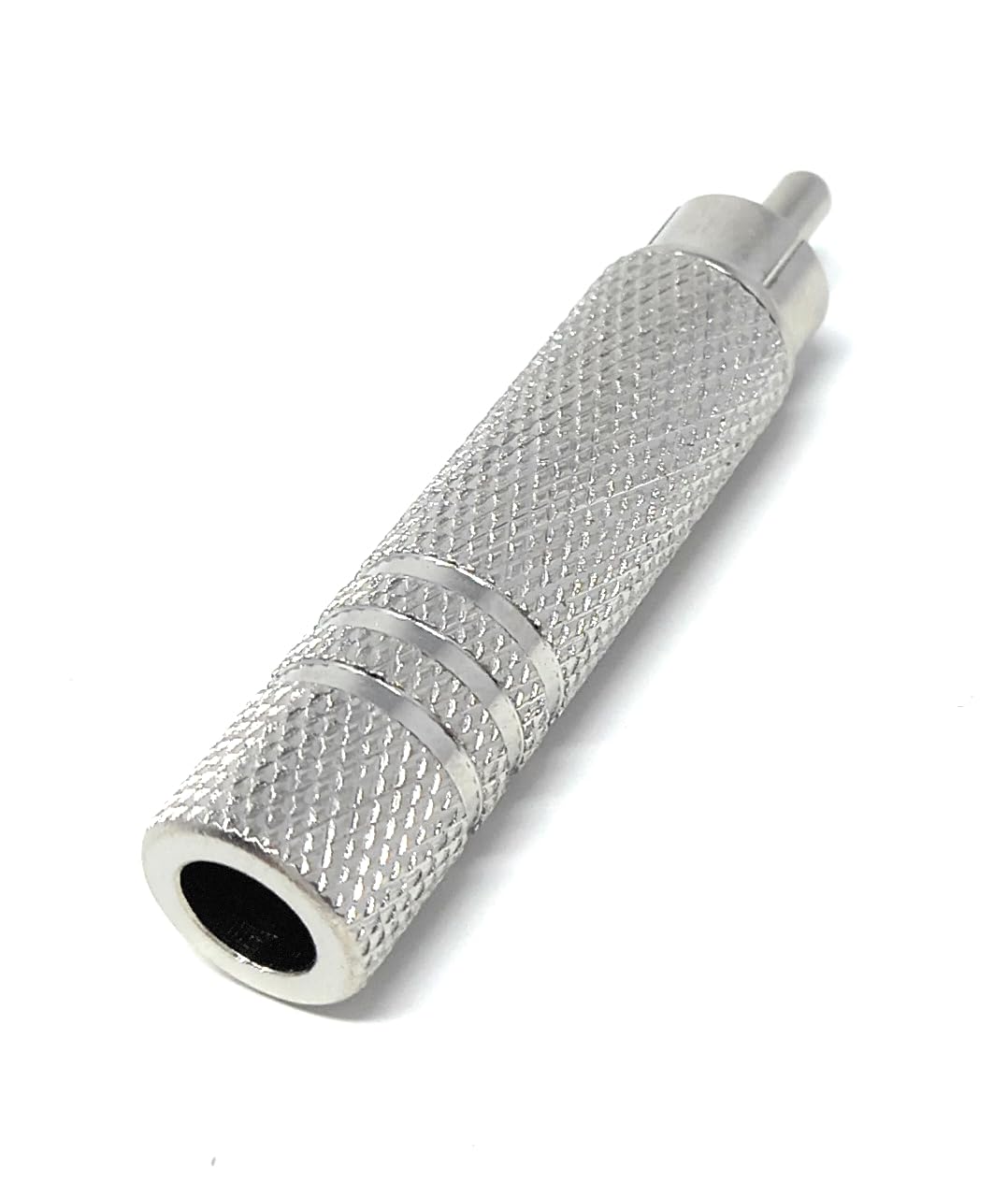 DRUT 6.35mm Mono Jack Socket to RCA Male Phono Plug Cable Adapter Converter Metal