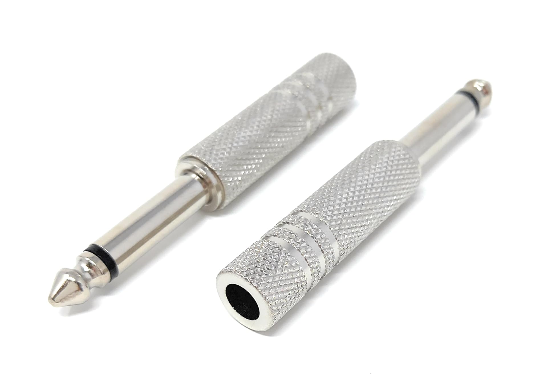 DRUT 6.35mm Stereo Socket to 6.35mm Mono Jack Plug Adapter Cable Converter for Speakers, Guitar, Music Instruments