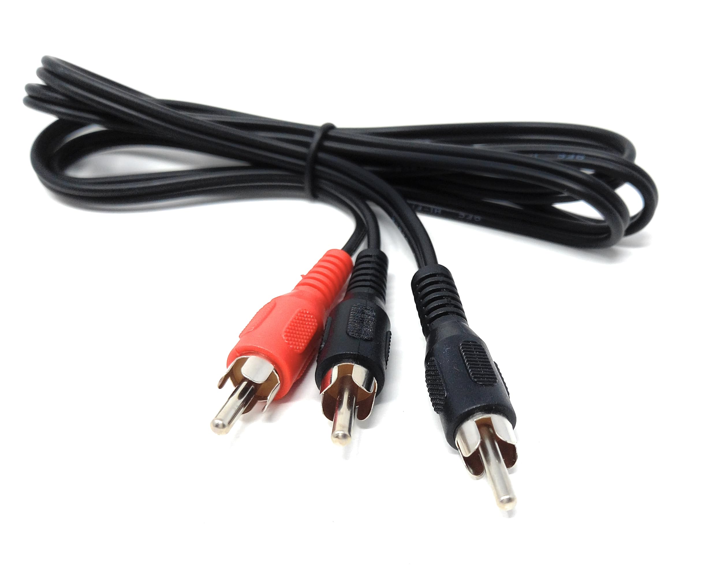 DRUT Single RCA Phono Plug to Twin 2 x RCA Phono Plugs Y Splitter, Combiner Cable