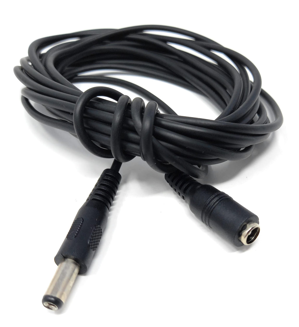 5.5mm x 2.1mm DC Power Plug to Socket, Male to Female CCTV, LED, Modem Router, Music Instruments Extension Lead Cable