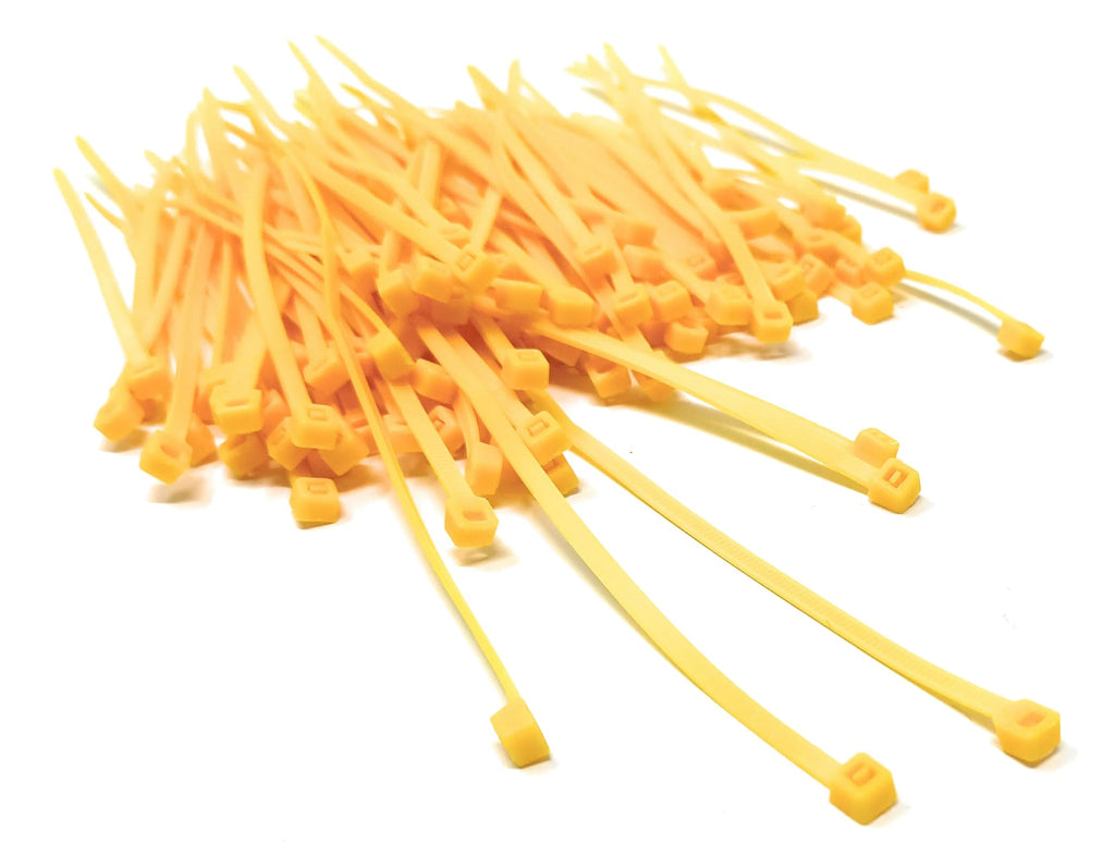 Nylon Cable Ties, 100mm x 2.5mm, Pack of 100, Plastic Zip Tie Wraps, Self-Locking