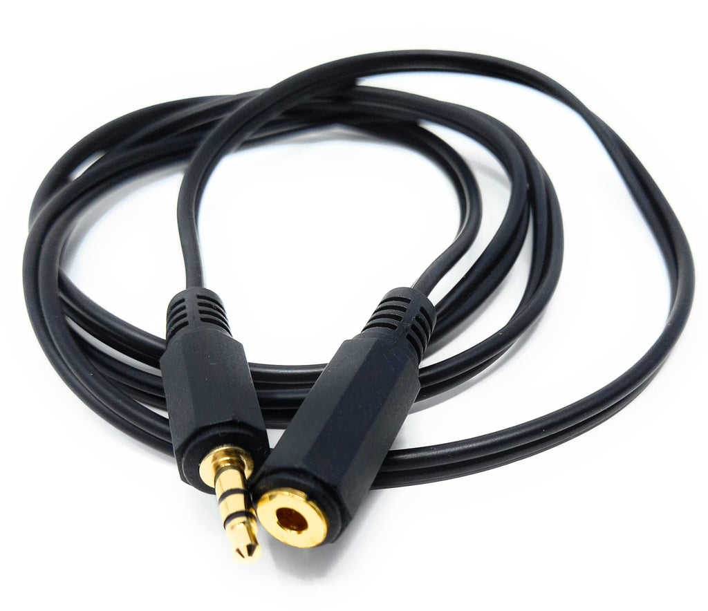 DRUT 3.5mm to 3.5mm Stereo Audio Extension Cable Lead Male to Female Gold Connectors