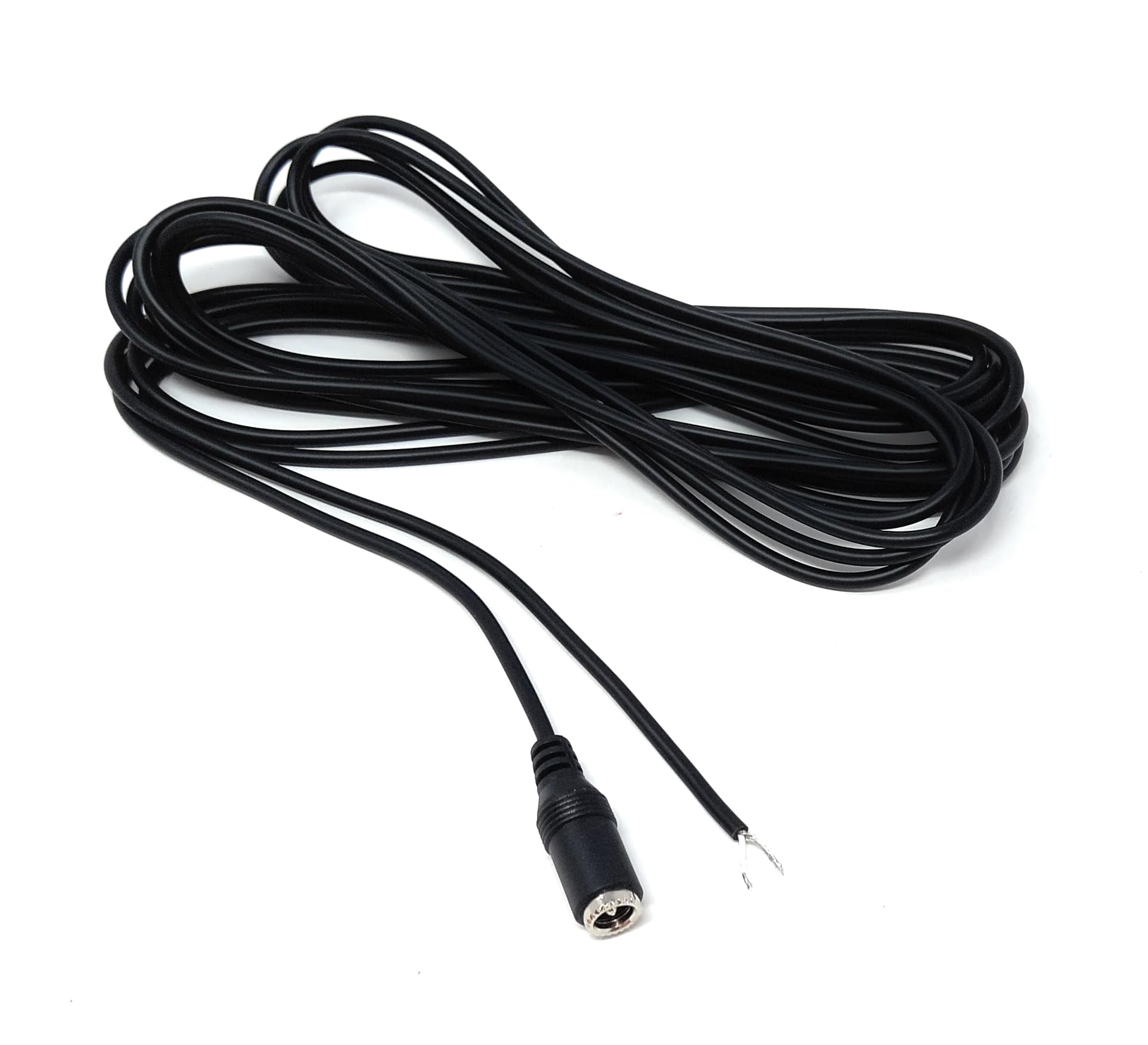 DRUT 2.1mm x 5.5mm Female DC Socket to Bare Wire Power Cable – Compatible with LED Signs, Solar-Powered Outdoor Devices, CCTV, and More