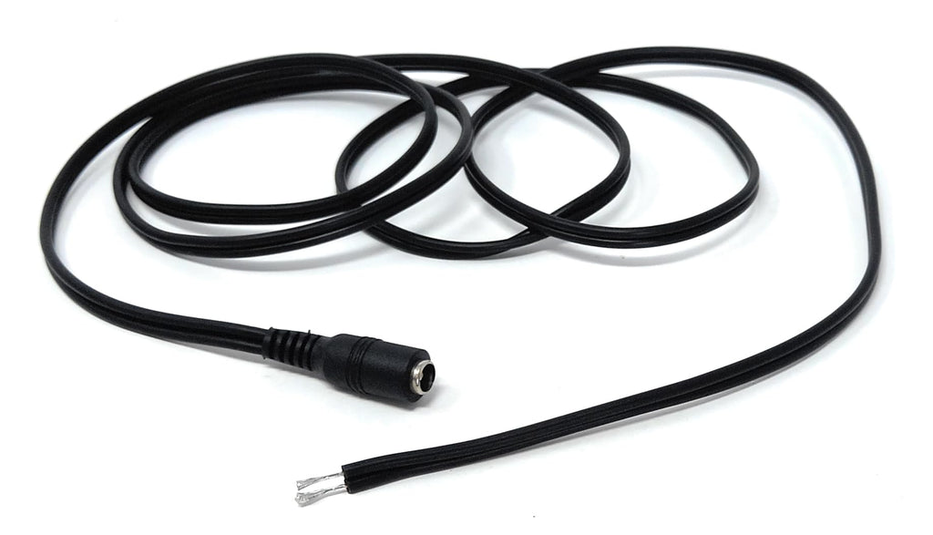 DRUT 2.1mm x 5.5mm Female DC Socket to Bare Wire Power Cable – Compatible with LED Signs, Solar-Powered Outdoor Devices, CCTV, and More