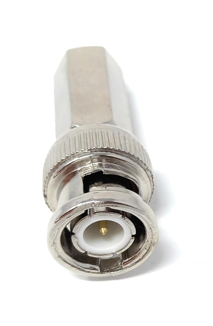 DRUT BNC Twist On Male Plug End RG59/RG6 Coaxial Install SDI Adapter for CCTV Surveillance Security Camera DVI Radio Antenna Coaxial Connector Socket