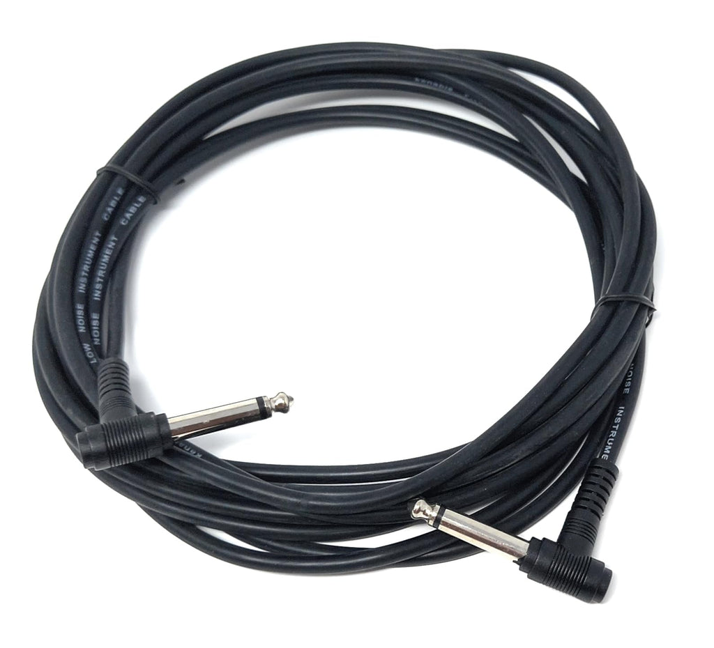 DRUT 6.35mm to 6.35mm Right Angle 90 Degree Jack Audio Mono Guitar Speaker Music Instrument Cable Lead