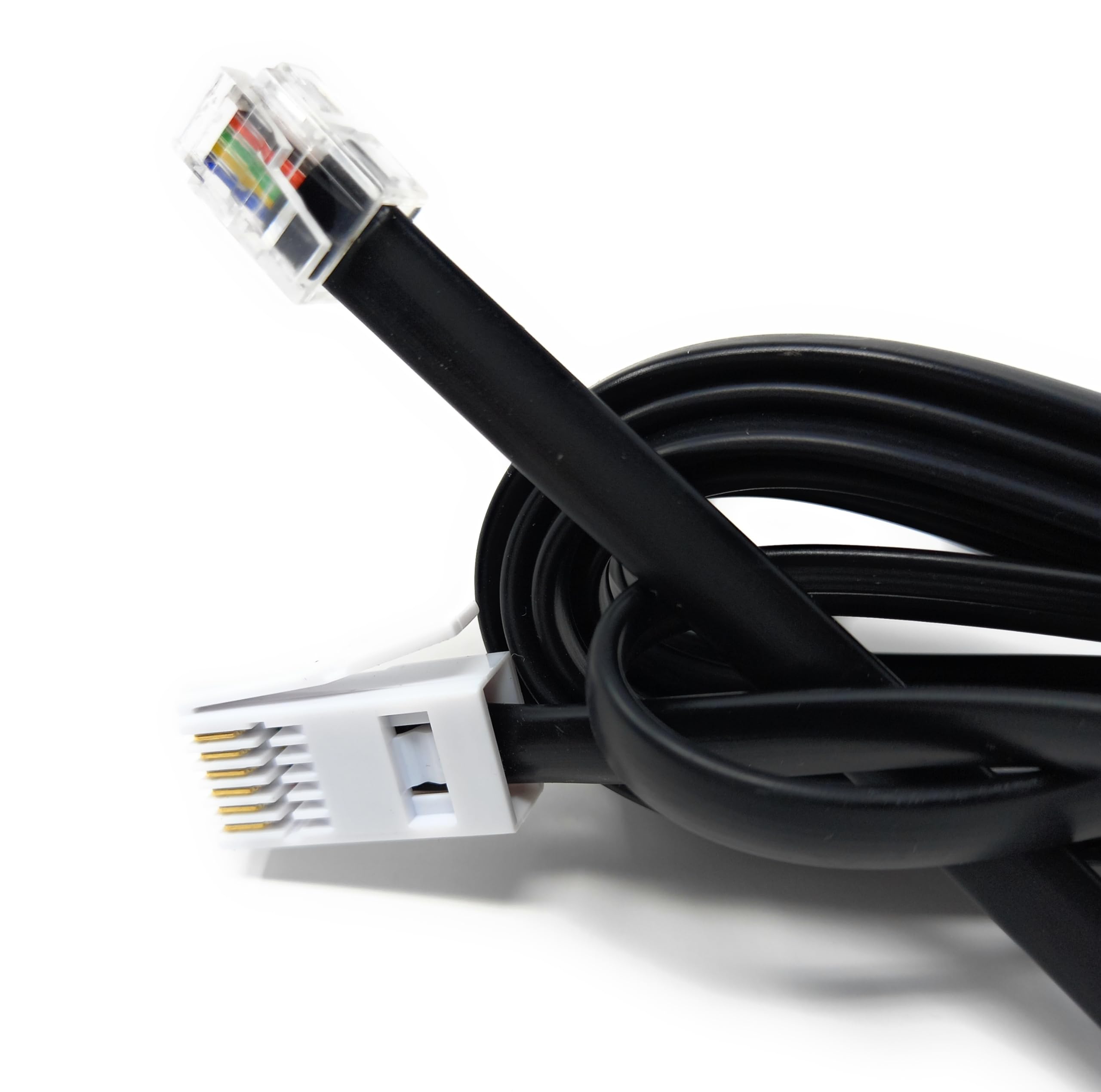 DRUT BT 631A Plug to RJ12 6P6C Plug Lead, 6 Wire Telephone Line Cord, Broadband Modem Router Cable