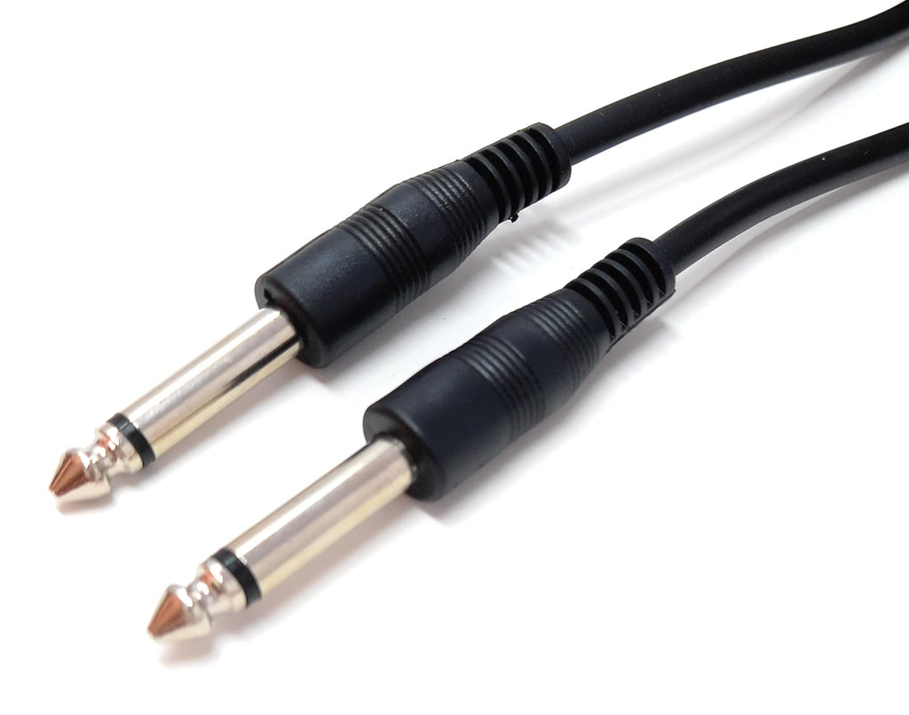 DRUT 6.35mm 1/4" TS Mono Jack to Jack Plug Lead for Guitar, Amplifiers, Music Instruments, Speakers, Microphone Cable
