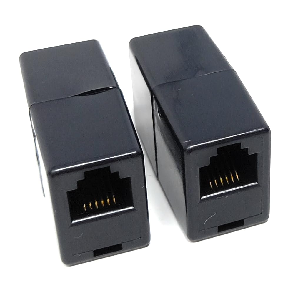 DRUT RJ12 (RJ11) 6P6C 6 Pin Female Coupler Adapter Cable Joining, Gender Changer, Extender