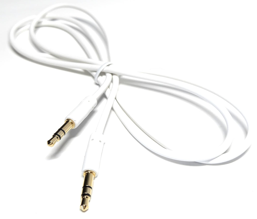 DRUT 3.5mm Stereo Audio Jack Plug to Plug, Male to Male AUX, Slim Flexible Lead Cable