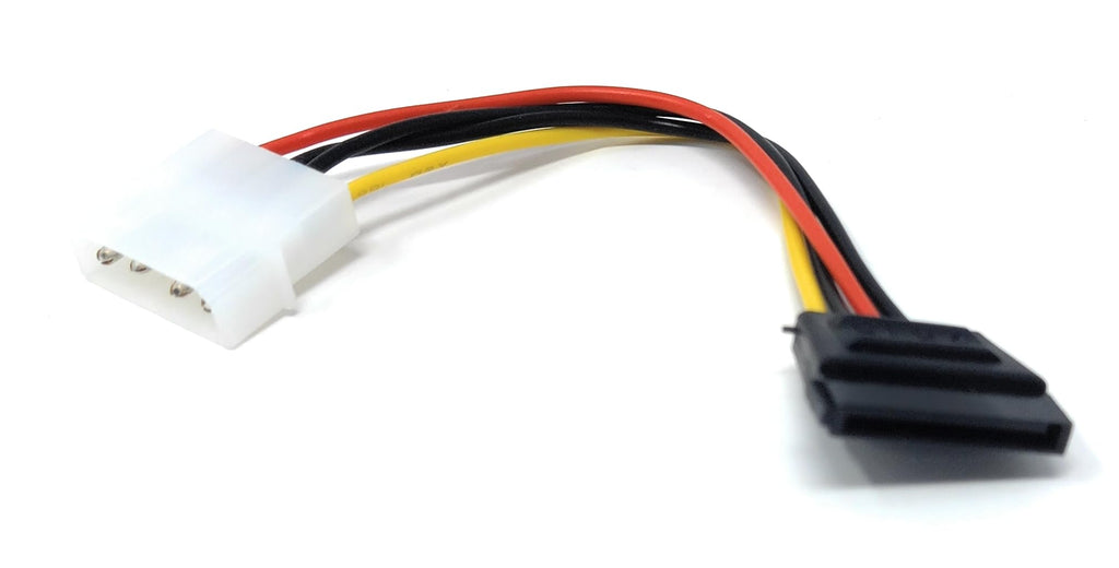 15cm Molex LP4 4 pin to SATA 15 pin Power Adapter Lead Cable for SATA Hard Drives, DVD-RW, Blu Ray Player/Recorders, PCI-Express Cards