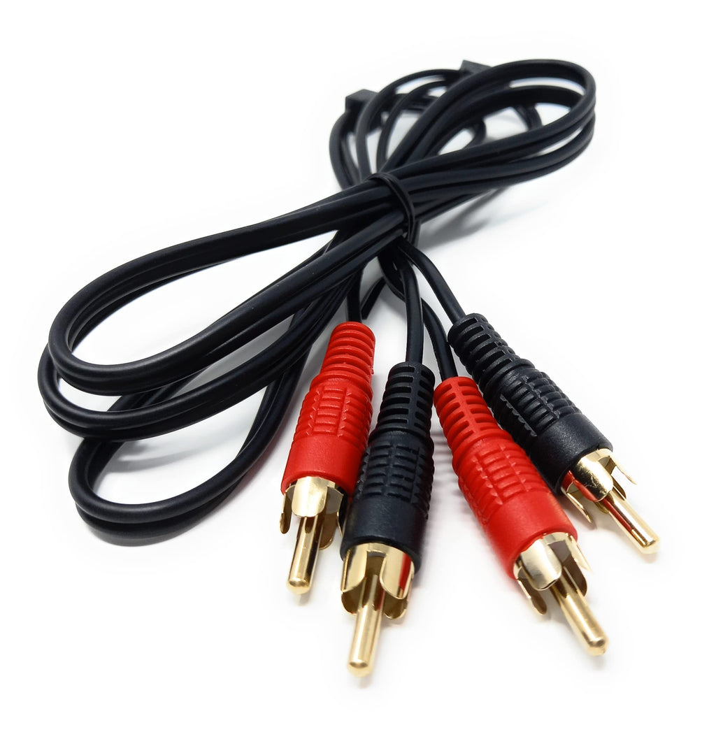 DRUT RCA to RCA Phono Twin Jack to Jack Stereo Audio Cable Lead Cord Compatible With CD/DVD/Amplifier/Hifi/DJ Mixer/Turntable