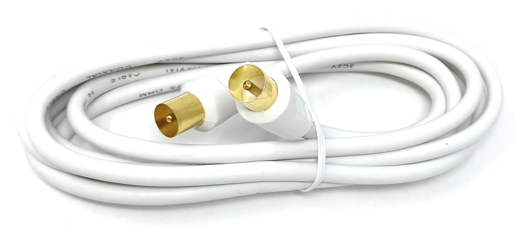 DRUT TV Male to Male Plug Coaxial Cable RG6 Aerial Digital Antenna RF Fly Lead Cable