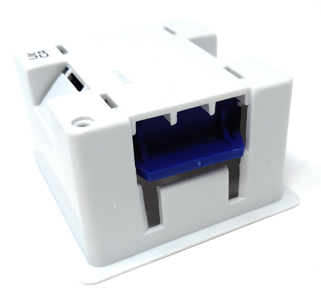 1 Gang Dry Lining Back Plasterboard Box, Pattress Box with Adjustable Lugs 47mm, for Faceplate