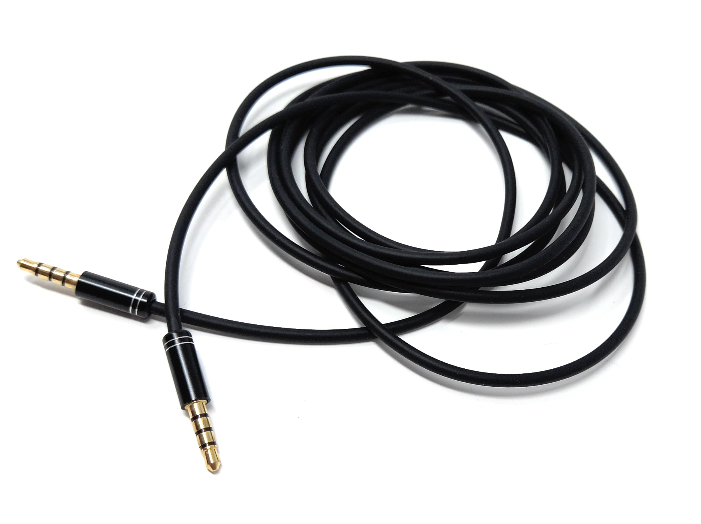DRUT 3.5mm 4 Pole Audio Cable TRRS Aux Male to Male Lead Jack to Jack Stereo Cord Compatible with Microphone Headphone Headset Earphone Speaker Phone Laptop PC TV Car Mp3 Game Console