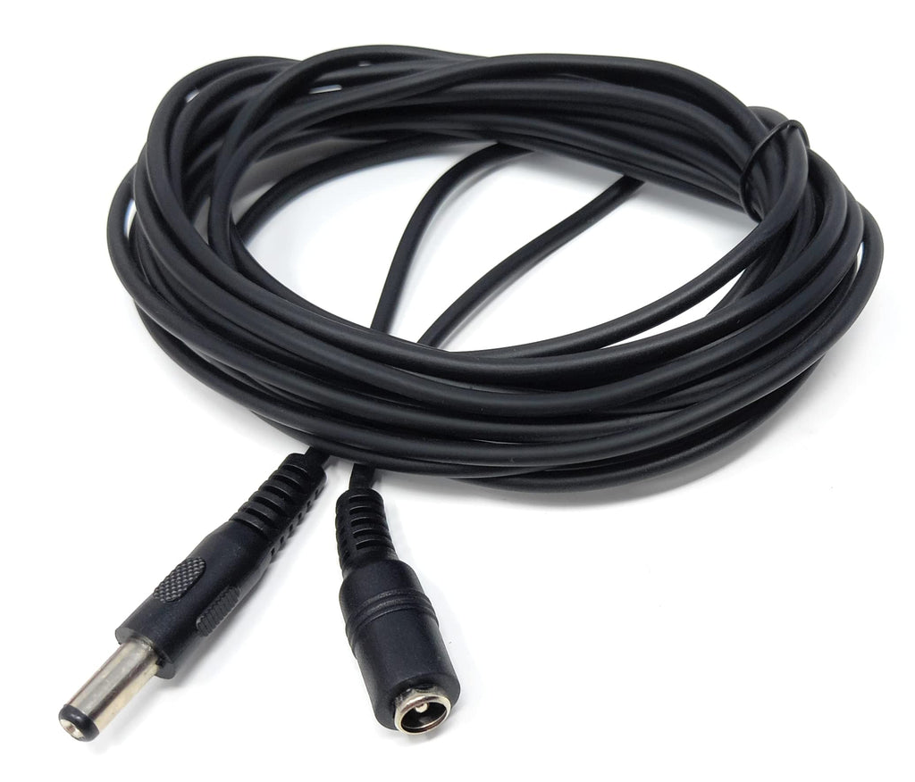 5.5mm x 2.1mm DC Power Plug to Socket, Male to Female CCTV, LED, Modem Router, Music Instruments Extension Lead Cable