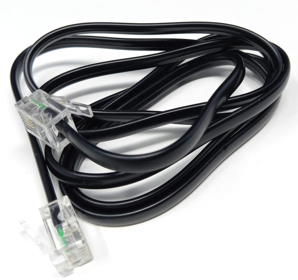 DRUT RJ11 to RJ11 Telephone Landline Cable ADSL (6P4C) Flat Lead High Speed BT Internet Broadband Male to Male Router, Modem, Phone Extension Wire