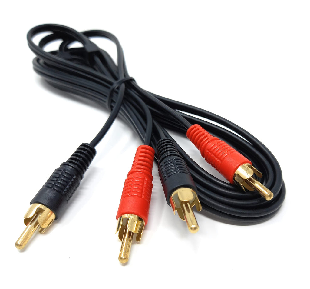 DRUT RCA to RCA Phono Twin Jack to Jack Stereo Audio Cable Lead Cord Compatible With CD/DVD/Amplifier/Hifi/DJ Mixer/Turntable