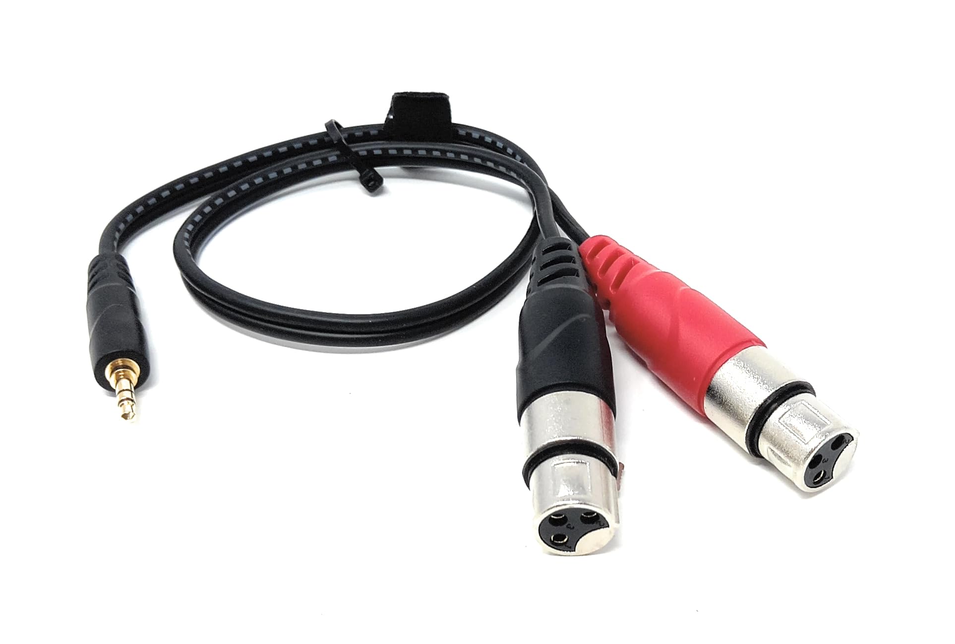 DRUT 3.5mm Stereo Jack to 2 x XLR Female Cable – Audio Splitter Lead for Microphones, Mixers, Speakers, DJ, Studio and Recording Equipment