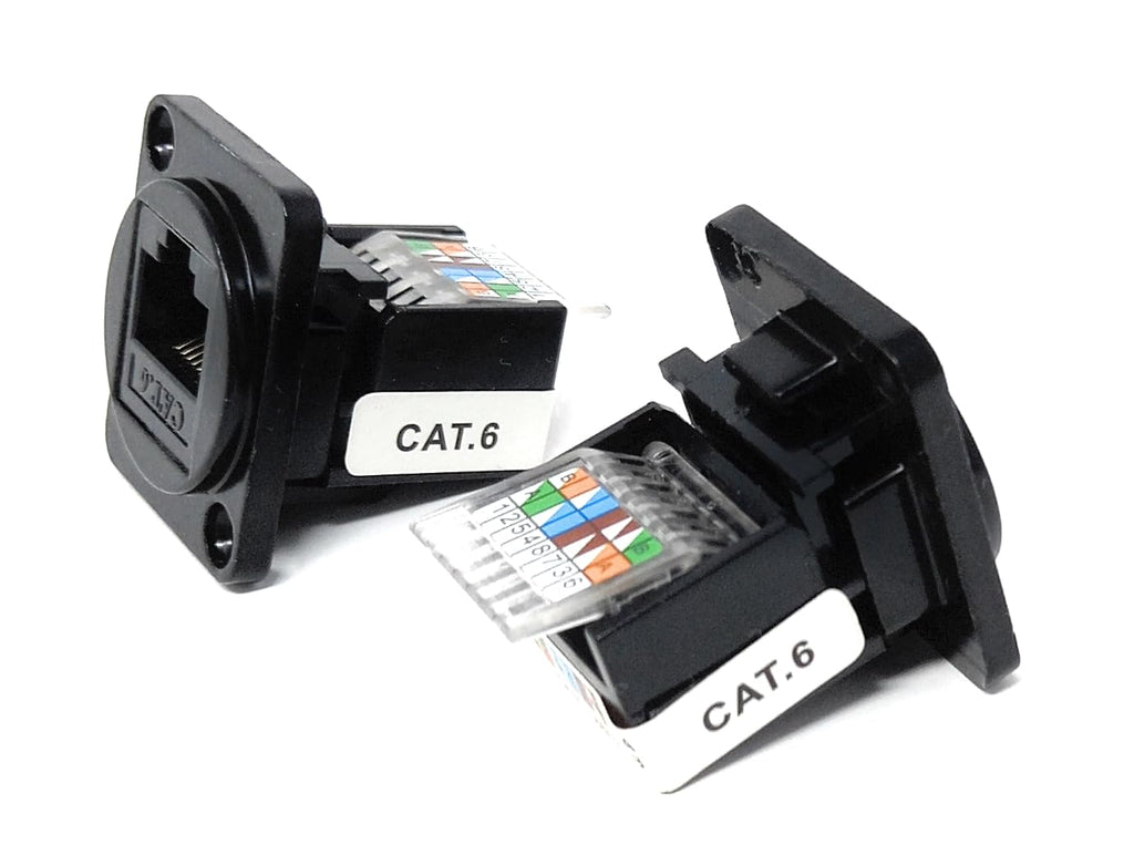 DRUT 1pcs. Cat6 Socket to IDC Connections D-Series Chassis Mount Wall Faceplate Insert Screws Included