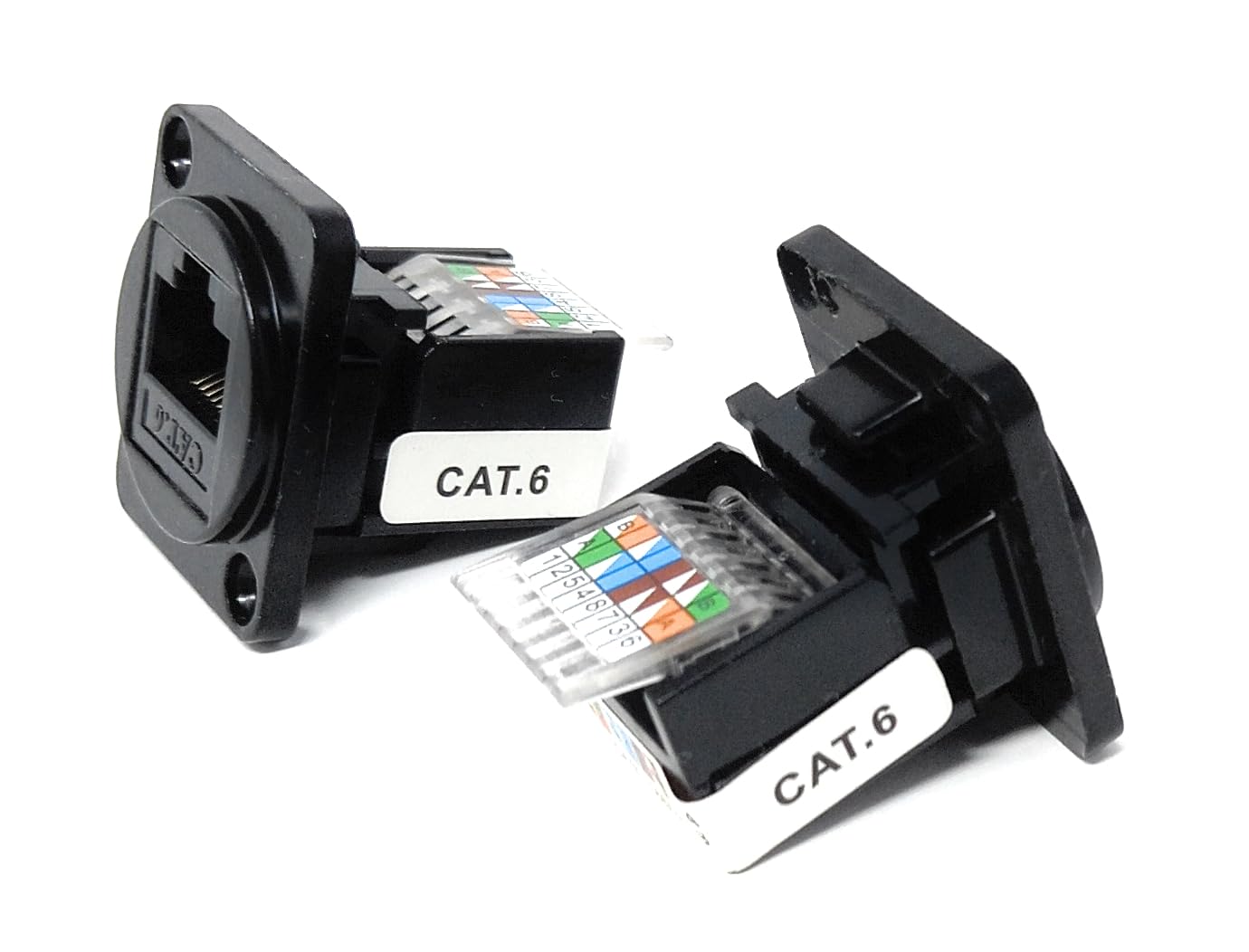 DRUT 1pcs. Cat6 Socket to IDC Connections D-Series Chassis Mount Wall Faceplate Insert Screws Included