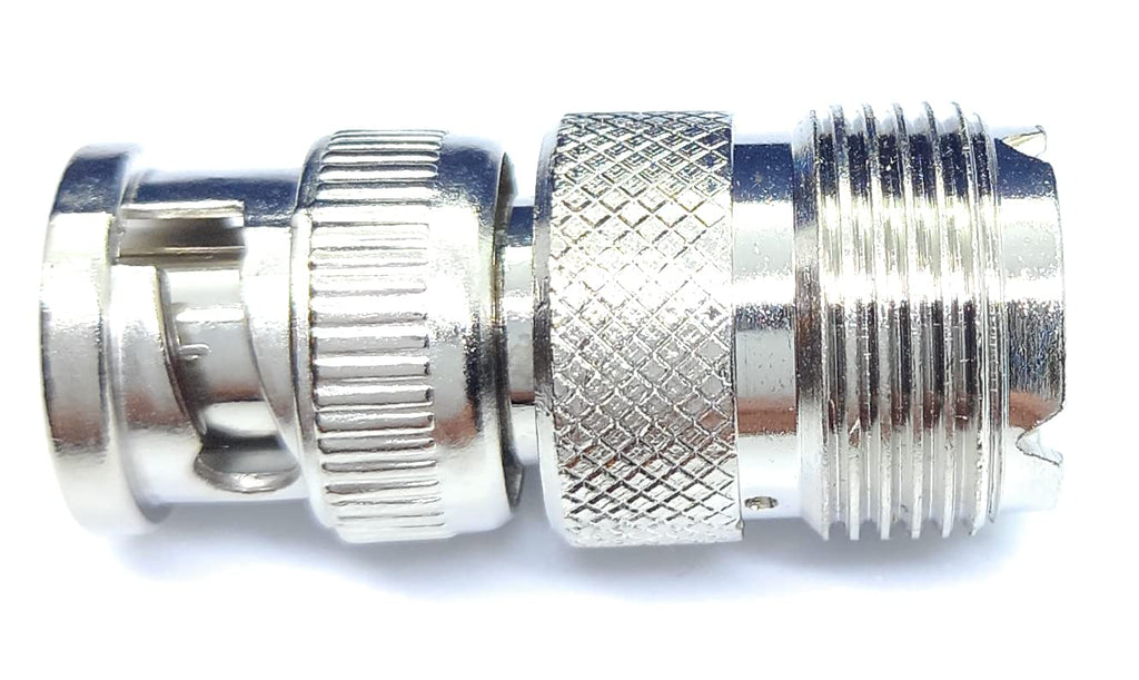 DRUT BNC Male Plug to PL259 UHF Female Socket RF Adaptor RF Coaxial Connector Adapter for Ham Radio, CB Radio, and Other RF Applications