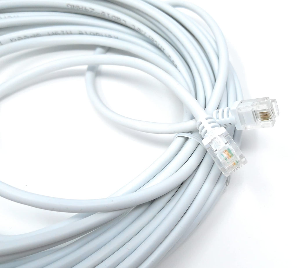 RJ11 to RJ11 ADSL 2 High Speed Broadband Modem Telephone Cable Transmits Data Up to 100 Mbits/sec, 26 AWG Supports Analogue or Digital (DSL/ISDN) Applications