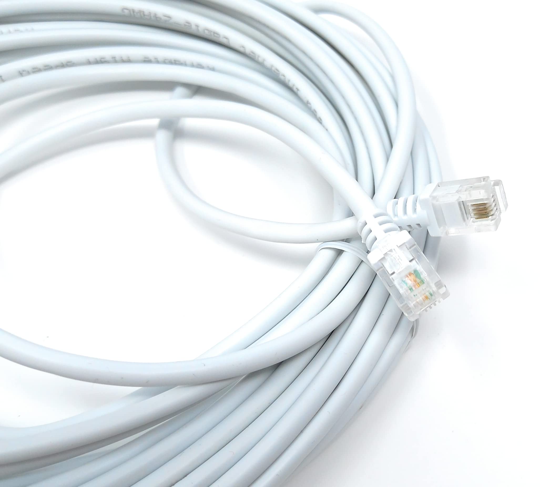 RJ11 to RJ11 ADSL 2 High Speed Broadband Modem Telephone Cable Transmits Data Up to 100 Mbits/sec, 26 AWG Supports Analogue or Digital (DSL/ISDN) Applications