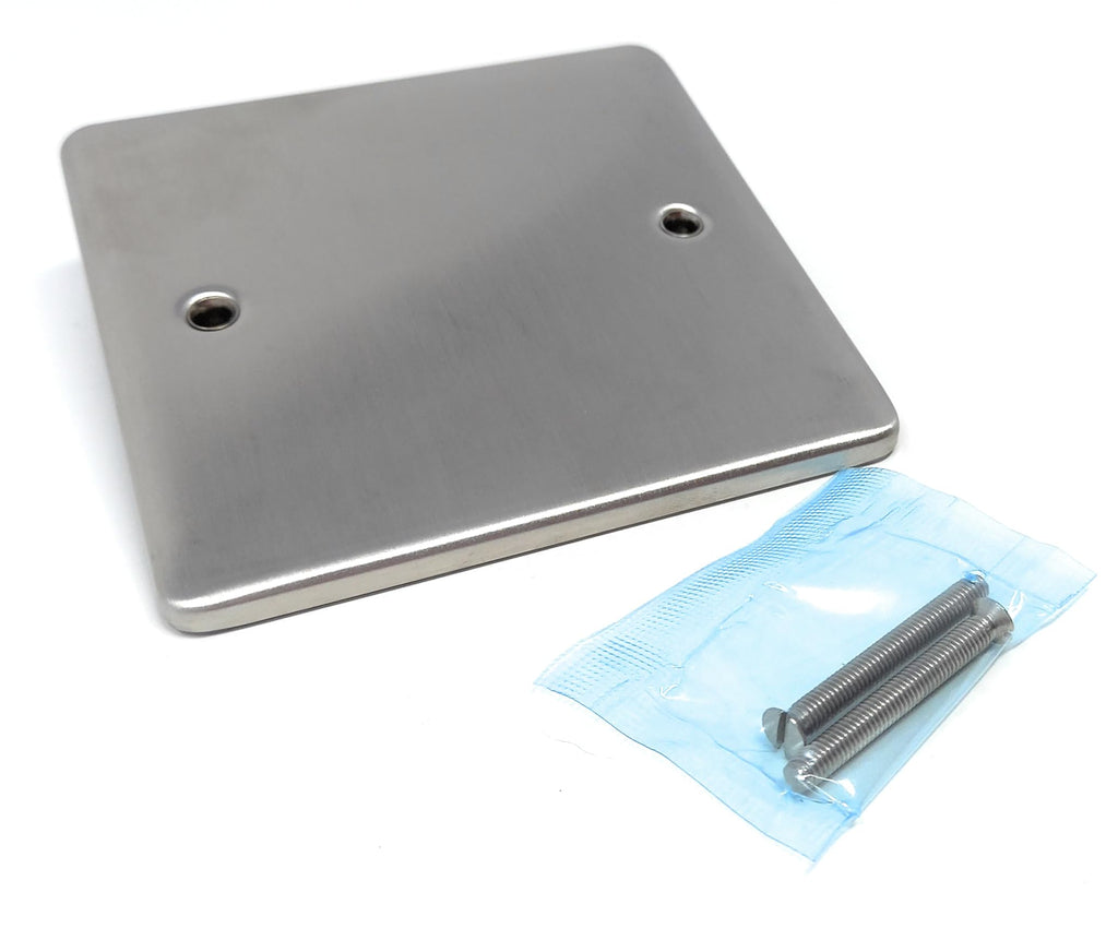 Single Gang Blanking Plate, Wall Faceplate, Cover for Electrical Sockets, Screws Included