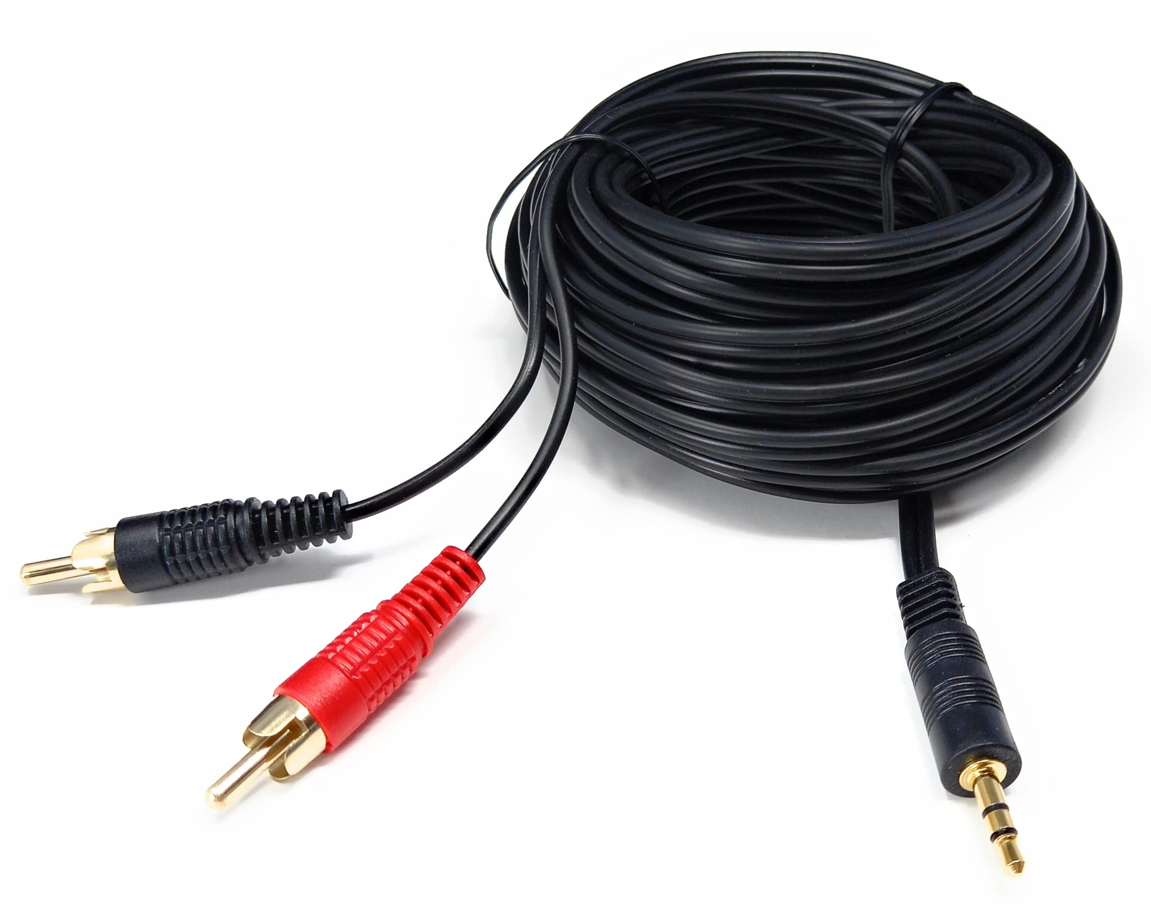DRUT 3.5mm to Twin RCA Stereo Aux Phono Audio Cable Mini Jack Lead Cord Y Splitter Headphone Cord RCA Y Splitter Adapter