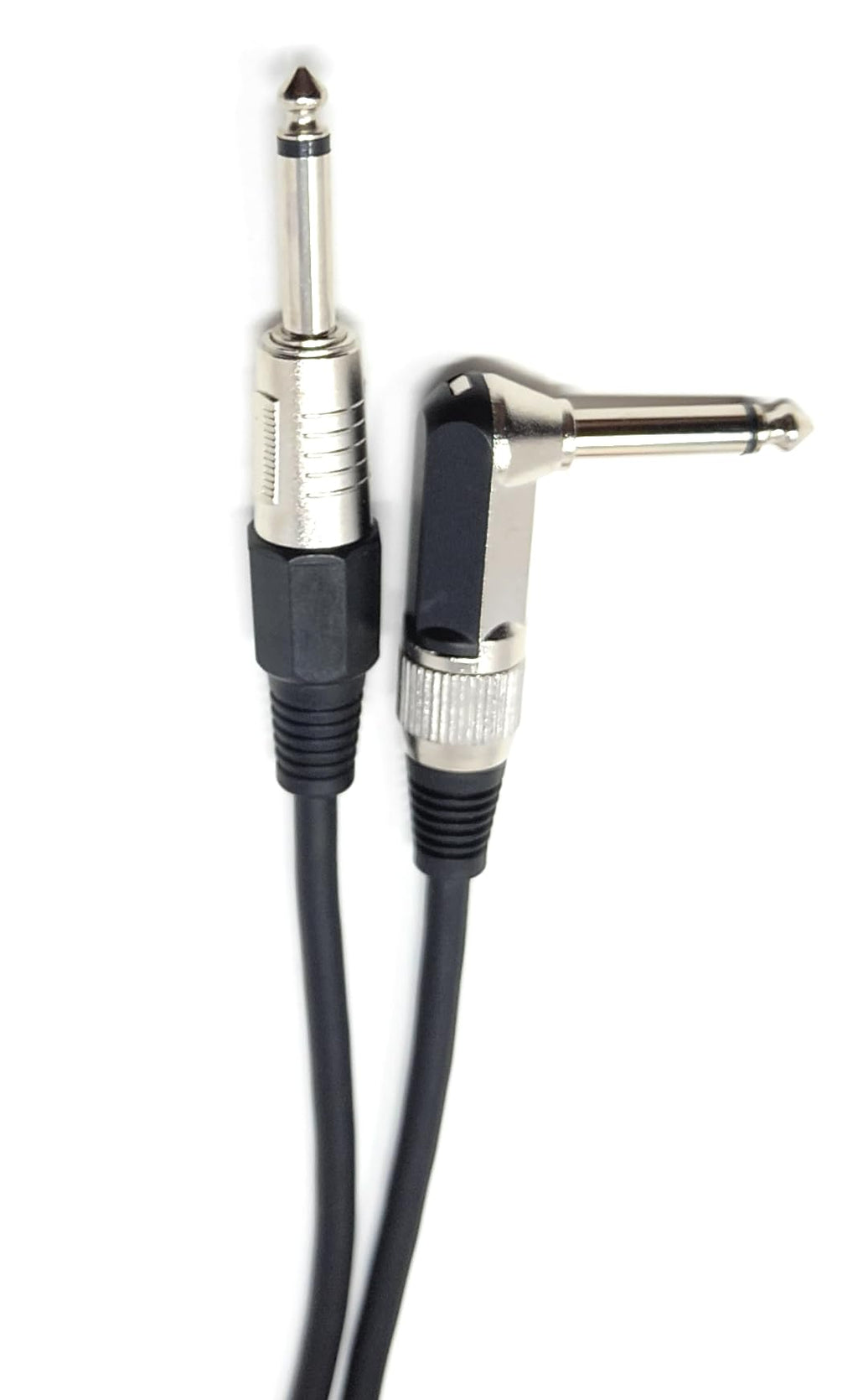 DRUT Mono 6.35mm to 6.35mm Right Angled Shielded Guitar, Mixer, Speaker, Amplifier Lead Male Audio Cable