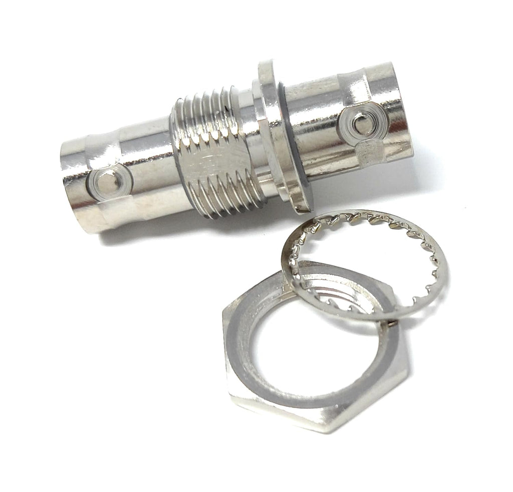DRUT 2pcs. BNC to BNC Coupler Panel Mount Socket to Socket Feed Through Adaptor 50 ohm