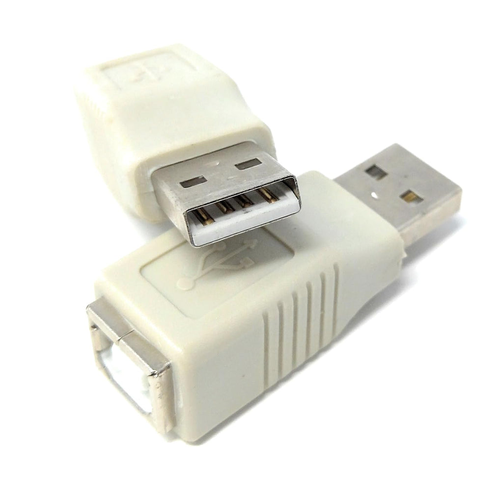USB 2.0 A Male to Type B Female Adapter Convertor for Printer, Scanner, PC, Music Instruments, Hard Drive